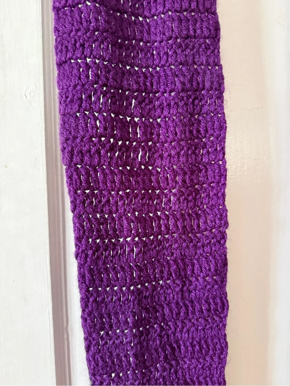 Purple Knit Women's Scarf